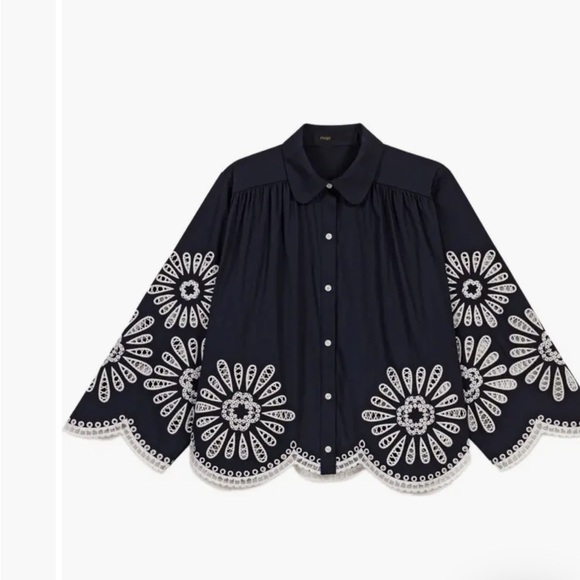 Maje
Crochet Detail Cropped Shirt - Picture 2 of 15